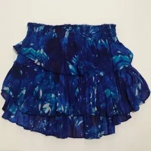 Women’s LoveShackFancy Skirt Blue Tye Dye Size 0